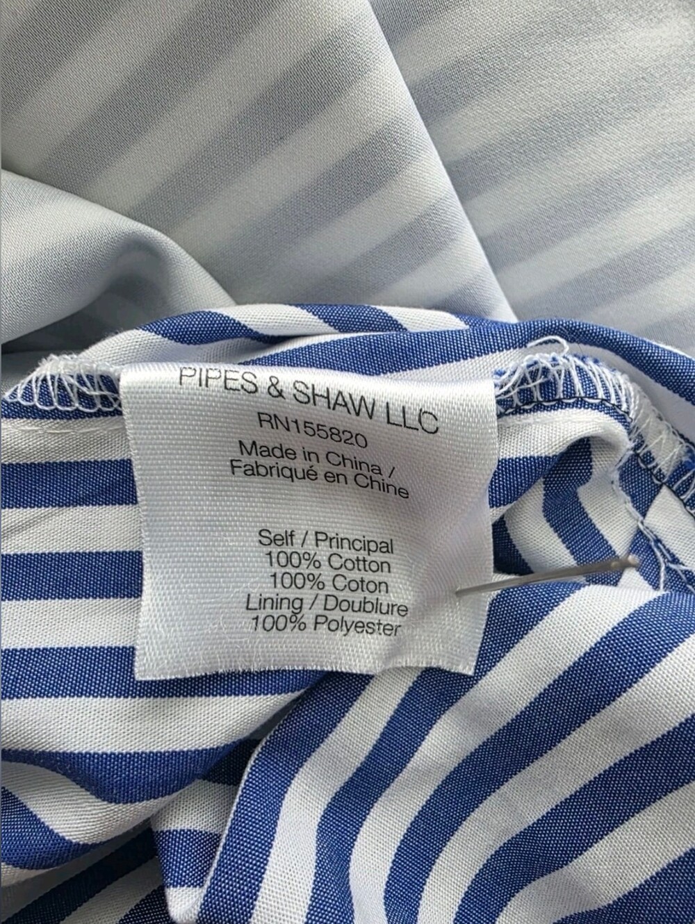 Veronica Beard Womens Ruched Shirt Dress In Blue & White Stripe 100% Cotton Sz 4 - Picture 13 of 16